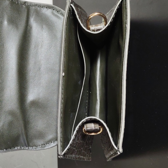 Croc Embossed Faux Leather Mini Satchel - Picture 7 of 7